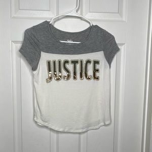 Justice Sequin and Camo Shirt